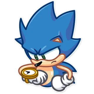 😠 Sonic the Hedgehog Sonic, Riccio, Cartone animato, Personaggio, Orologio telegram sticker