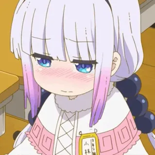 🍥 Kanna Kamui Miss Kobayashi's Dragon Maid Anime, Kawaii, Niedlich, Kanna, Drache, Mädchen whatsapp sticker