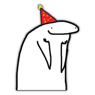 🥰 florkofcows, birthday, party hat, celebration, meme telegram sticker