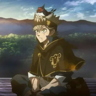 🐾 Asta Black Clover anime, manga, Asta, Black Clover, wizard, mage, cape telegram sticker