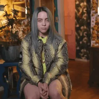 🌵 Billie Eilish 가수, 음악, 팝, 빌리 아일리시, 음악가, 유명인, 아티스트 whatsapp sticker