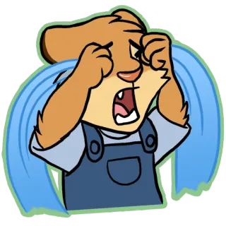 😭 pleurer, triste, dessin animé, contrarié, larmes, bouleversé telegram sticker