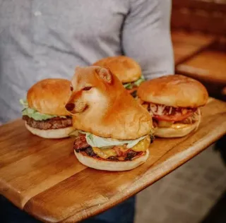 ❤️ Doge dog, burger, meme, food, animal, sandwich, doge, funny telegram sticker