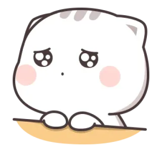 🍼 chat, kawaii, mignon, triste, animal, autocollant telegram sticker
