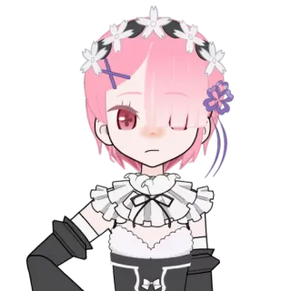 😲 Ram Re:Zero Anime, Cartoon, Manga, Re:Zero, Ram telegram sticker