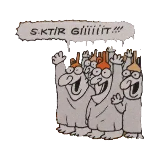 🖕 S.KTİR GİİİİİT!!! 터키어, 만화, 불쾌한 telegram sticker