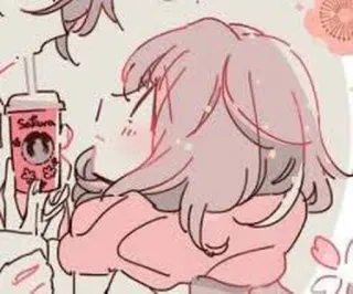 ❤️ Sakura Anime, süß, Sakura, Getränk, Blumen telegram sticker