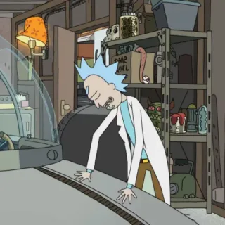🛸 Rick Sanchez Rick and Morty MR. DANIEL Cartoon, Wissenschaft, Wissenschaftler, Rick and Morty telegram sticker