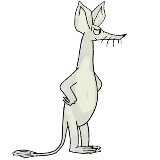 😠 The Muskrat Moomin Rata almizclera, Moomin, Dibujos animados, Animal telegram sticker
