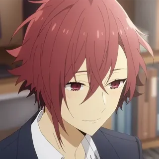 📚 anime, horimiya, male, red hair telegram sticker