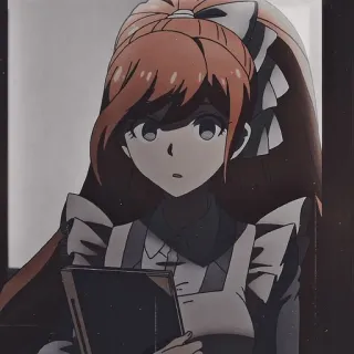 🌟 Monika Doki Doki Literature Club! アニメ, ゲーム, 女子高生, モニカ, Doki Doki Literature Club whatsapp sticker