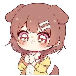 🥺 dog, anime, cute, cartoon, kawaii, sticker whatsapp sticker