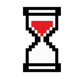 🌟 hourglass, time, pixel art, sand timer telegram sticker