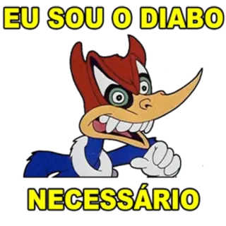 😈 Woody Woodpecker EU SOU O DIABO
NECESSÁRIO cartoon, woody woodpecker, funny, devil, character, sticker telegram sticker