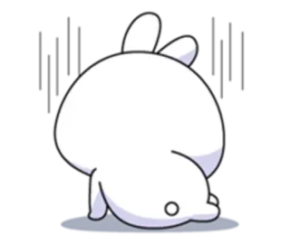 😝 động vật, dễ thương, thỏ, hoạt hình, vui nhộn, tinh nghịch, trắng, lông telegram sticker