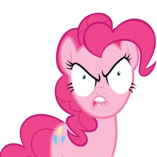 😡 Pinkie Pie My Little Pony Пинки Пай, My Little Pony, мультфильм, пони, злой, смешной telegram sticker