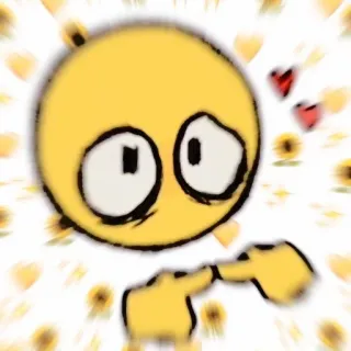🦦 emoji, mème, pointage, amour, coeurs, dessin animé telegram sticker