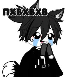 😹 пхвхвхв 动漫, 哭, 狼, 悲伤, 卡通, 可爱 telegram sticker