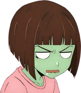 😫 Anime, Personaggio, Cartone animato, Espressione, Adesivo telegram sticker