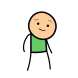 ๐ Cyanide and Happiness, Kartun, Sederhana, Orang, Karakter, Animasi telegram sticker