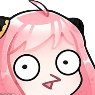 😯 Anya Forger Spy x Family Anime, Sticker, Cartoon, Lustig, Ausdruck, Spy x Family, Anya Forger telegram sticker
