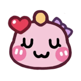 😞 kawaii, süß, Herz, Cartoon, rosa, fröhlich, Aufkleber, Maskottchen whatsapp sticker