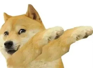 😌 Doge chó, meme, dab, shiba inu, hài hước telegram sticker