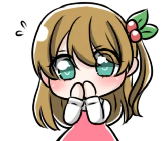 🙊 Garota anime, Chibi, Fofo, Ilustração, Adesivo, Desenho animado telegram sticker