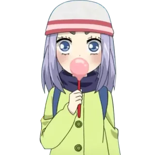 🍭 Anime, Ragazza, Lecca-lecca, Carino, Dolce telegram sticker
