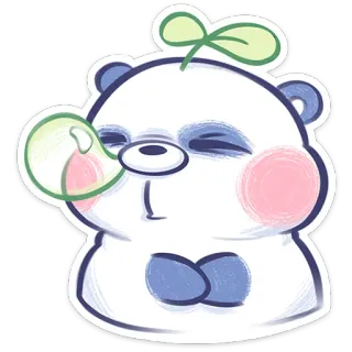 ⭐ panda, cute, sticker, animal, cartoon, kawaii telegram sticker