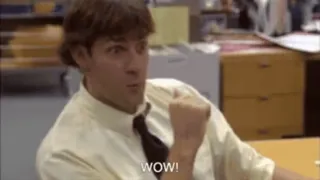 🤯 Jim Halpert The Office WOW! tv show, comedy, reaction, wow, meme, jim halpert telegram sticker