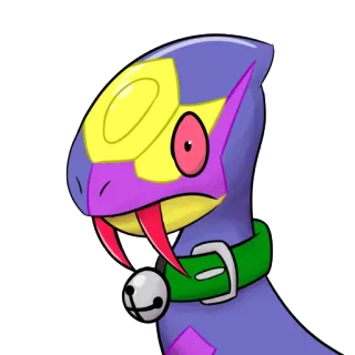 😐 Servine Pokemon покемон, сервайн, змея, видеоигра, персонаж telegram sticker