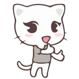 👍 gato, gesto ofensivo, desenho animado, animal, dedo do meio whatsapp sticker