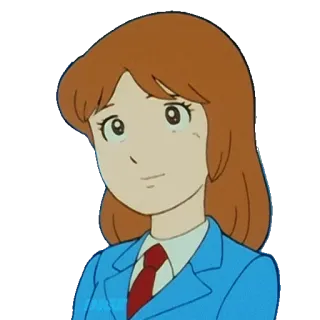 😌 cartoon, anime, girl, woman, tie, school uniform telegram sticker