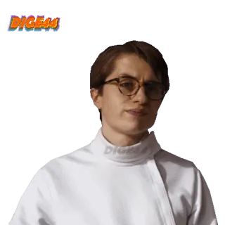 🧐 DIGE44 homem, esgrima, espada, óculos, retrato telegram sticker