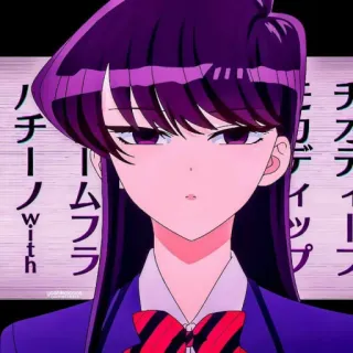 ⛓ Komi Shouko Komi Can't Communicate with Anime, Manga, Komi Can't Communicate, Uniforme escolar, Komi Shouko, Lindo, Japonés telegram sticker
