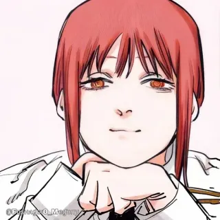 🔮 Makima Chainsaw Man anime, manga, Chainsaw Man, Makima, pelo rojo telegram sticker