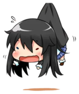 😰 anime, chibi, cartoon, manga, emotional, cute, character telegram sticker