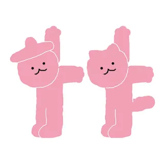 👿 gato rosa, gato artista, lindo, pegatina, dibujos animados, personaje telegram sticker