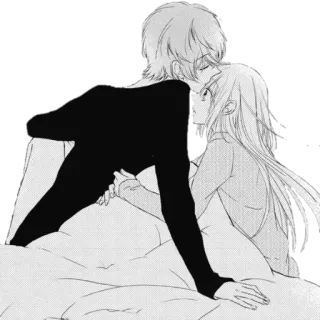 ♥️ Anime, Manga, Romance, Pareja, Cama, Amor telegram sticker