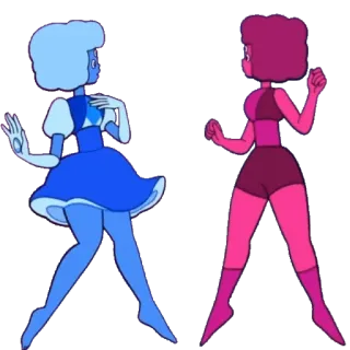 👭 Sapphire and Ruby Steven Universe Kartun, Safir, Rubi, Steven Universe, Karakter, Fusi whatsapp sticker