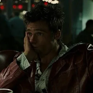 😳 Tyler Durden Fight Club Бойцовский клуб, Тайлер Дёрден, Брэд Питт, фильм, актер telegram sticker