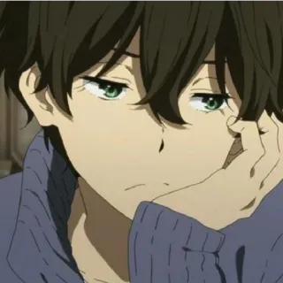 😁 Houtarou Oreki Hyouka anime, character, Hyouka, Houtarou Oreki telegram sticker