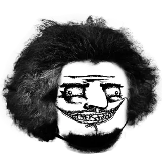 😀 trollface, meme, internet, funny, comic, drawing, internet meme telegram sticker