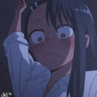 ❤️ Nagatoro Don't Toy with Me, Miss Nagatoro anime, character, embarrassed, cute, cartoon, fanart, nagatoro, miss nagatoro telegram sticker