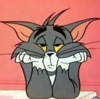 😐 Tom Cat Tom and Jerry Desenho animado, Triste, Tom, Gato, Meme telegram sticker