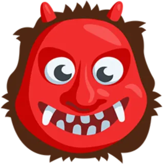 👹 démon, diable, monstre, rouge, cornes telegram sticker