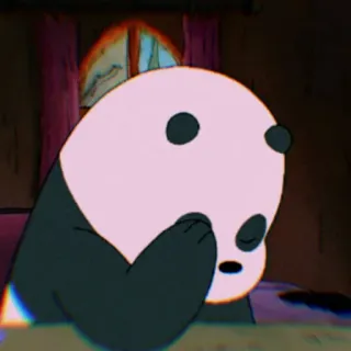 🐼 Panda Cartoon, Panda, Süß, Traurig, We Bare Bears telegram sticker