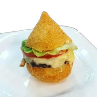 🍔 cibo, snack, hamburger, fritto, coxinha telegram sticker