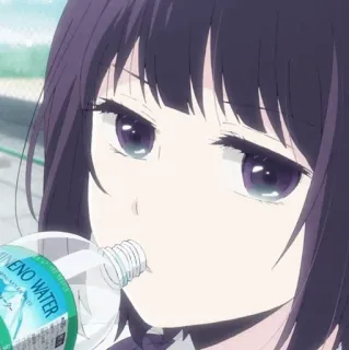 🖇 AMINO WATER animé, fille, eau, boire telegram sticker